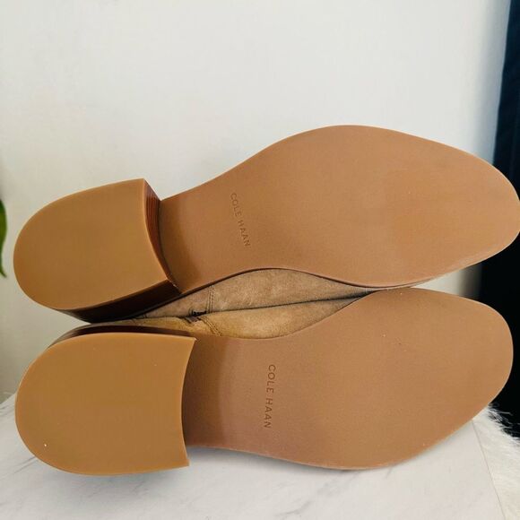 Cole Haan Holis Buckle Suede Leather Ankle Bootie, Tan, Size 10, NWOB - Picture 9 of 17